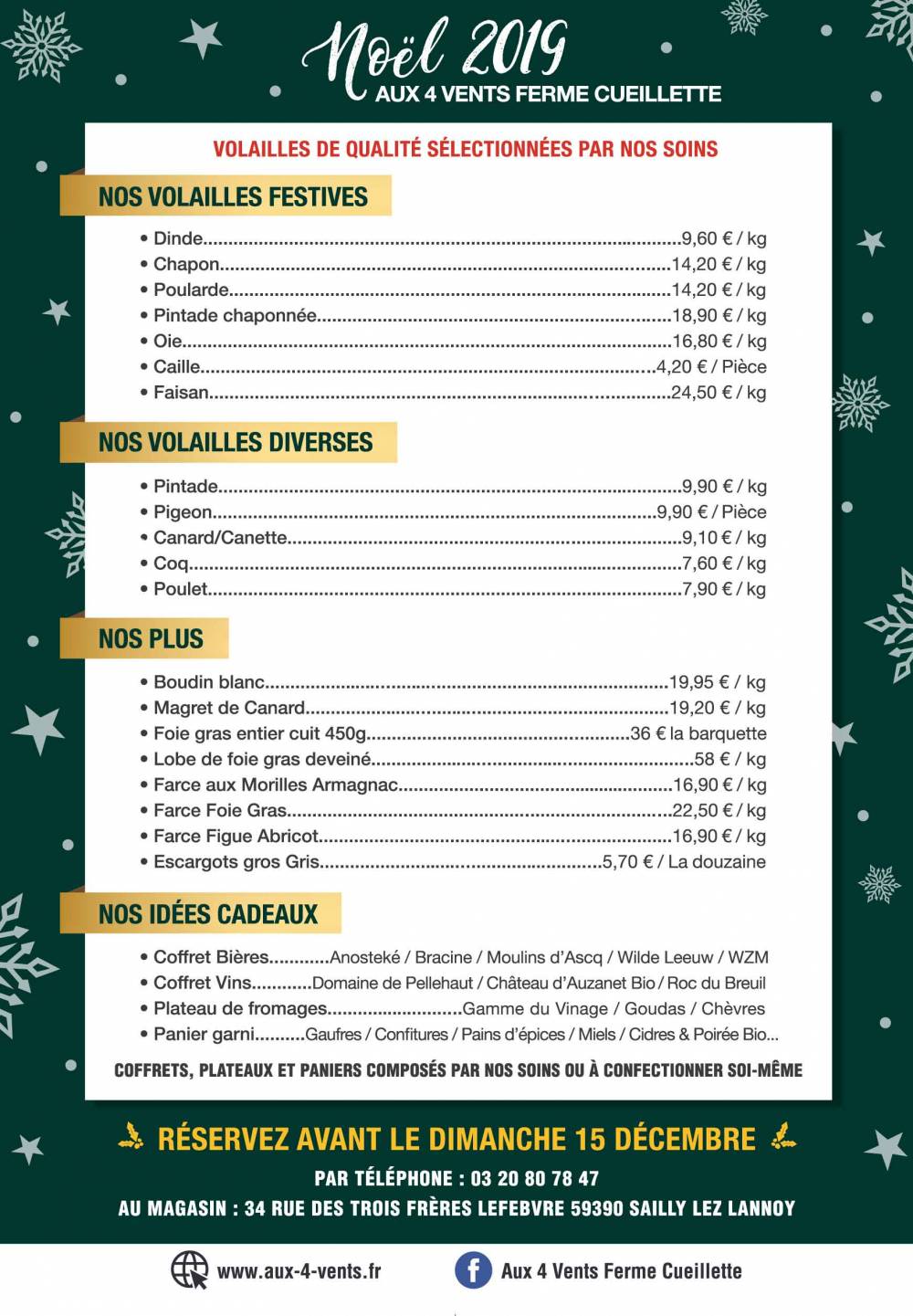 Nos produits de Noël